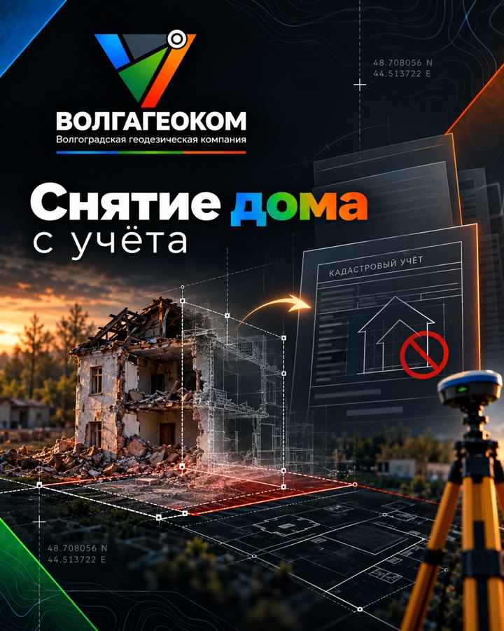 Снятие разрушенного дома с кадастрового учёта